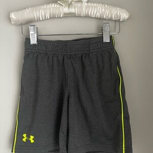 Under Armour Charcoal Shorts with Neon Highlights